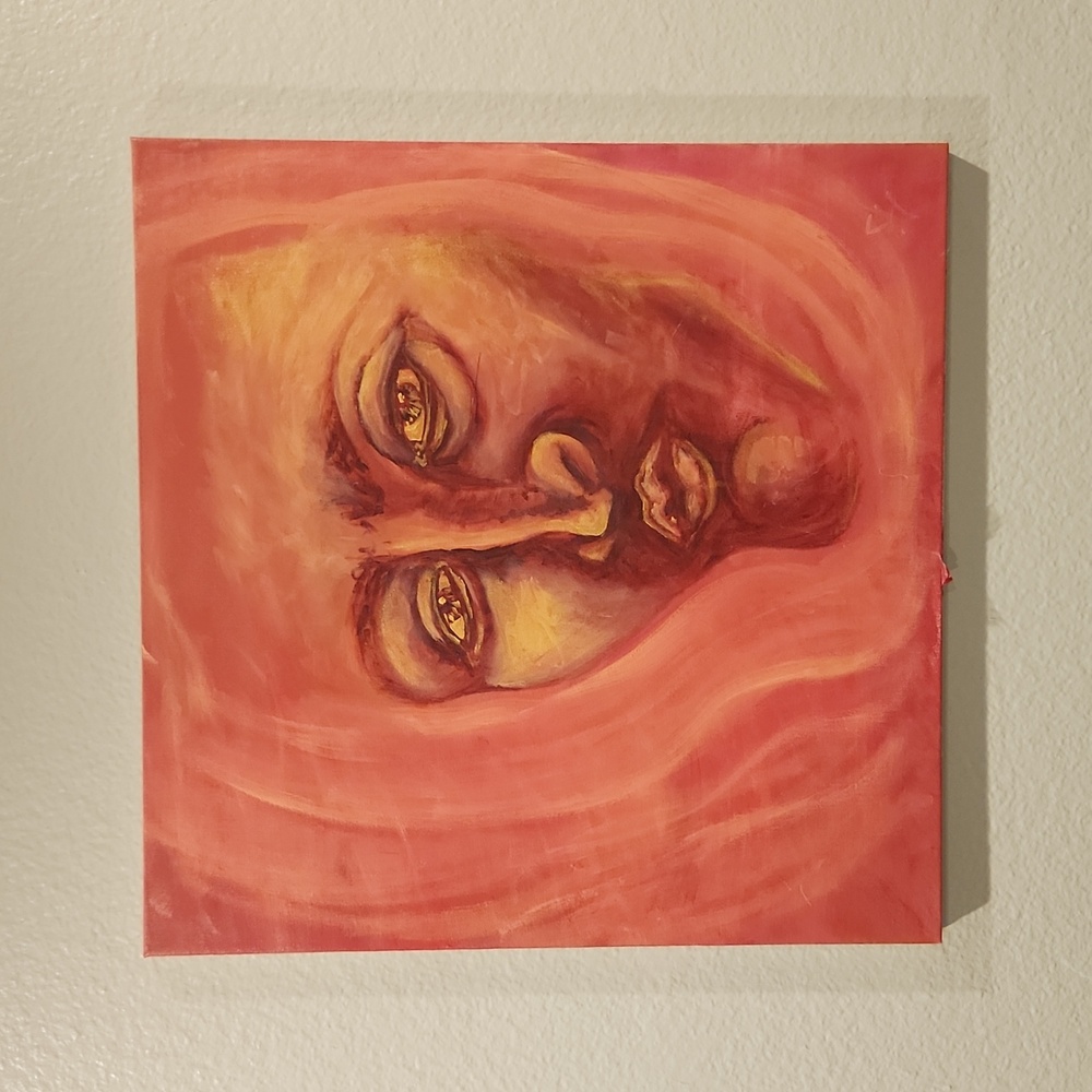 "DEMURE" - Oil and Acrylic on Canvas 24x24